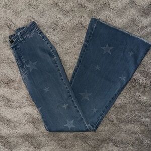 Star Patterned Bellbottom Jeans